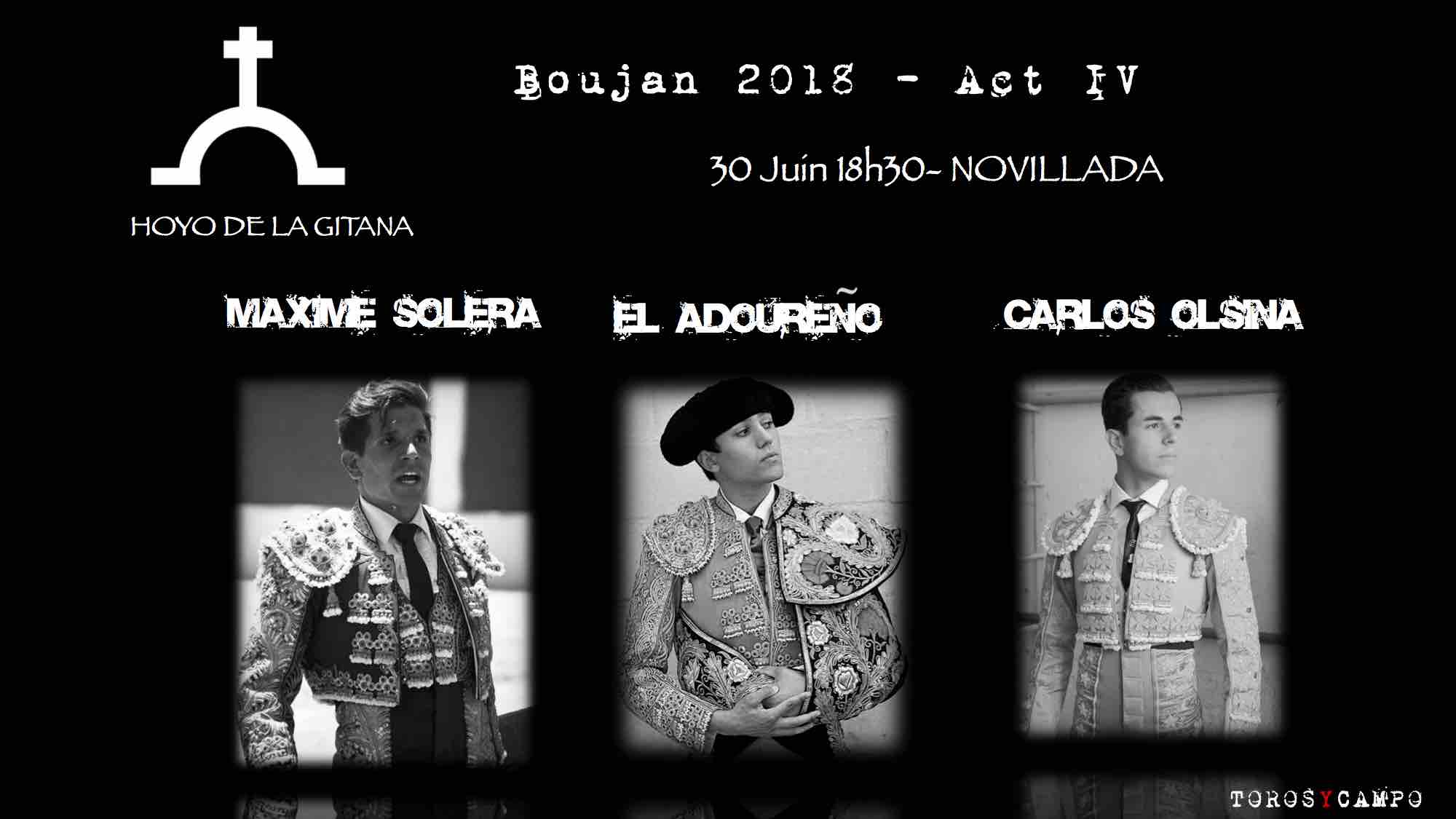 BOUJAN 2018 – Le défi de Maxime Solera – Les cartels de la féria torista du novillo