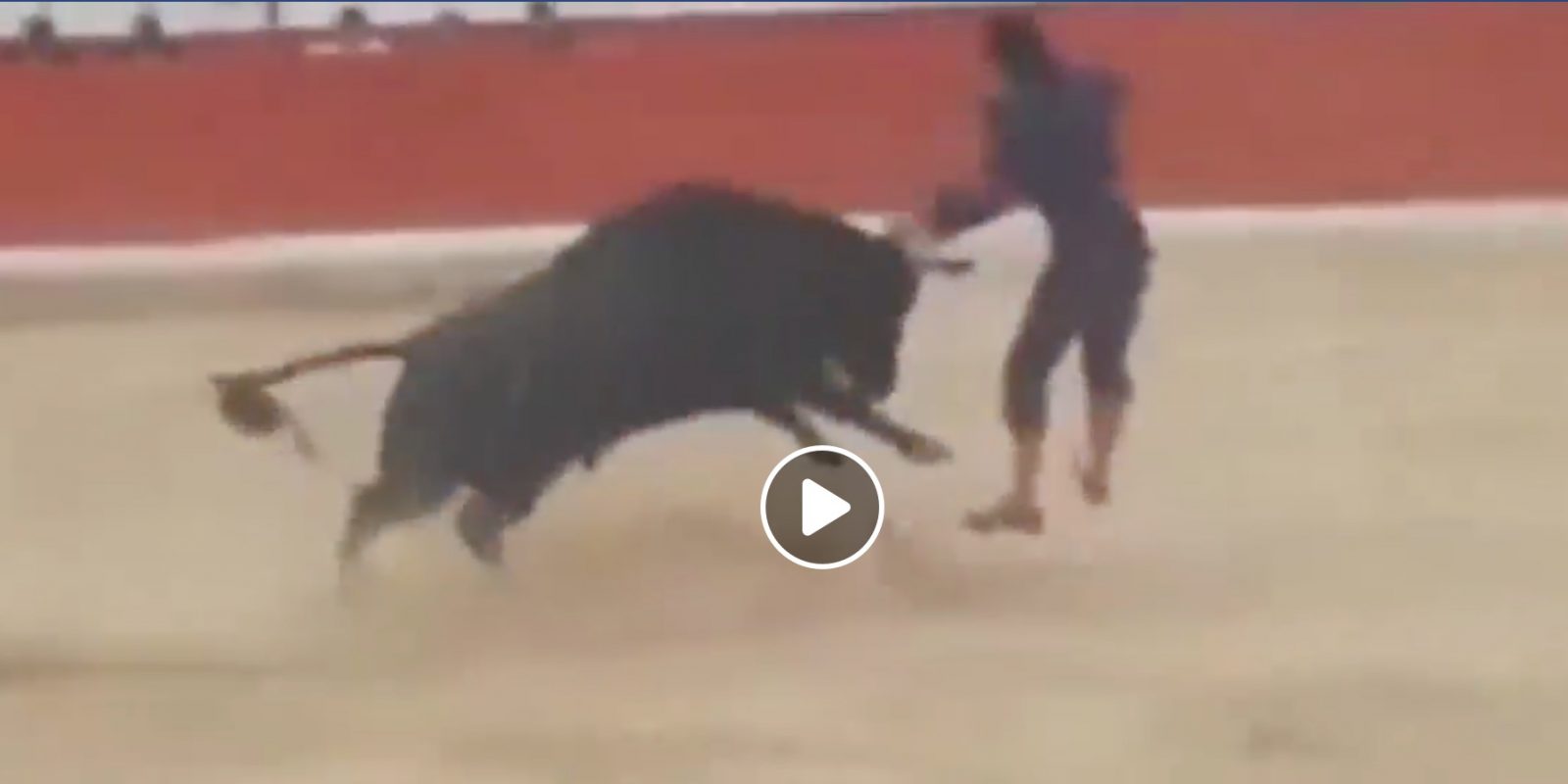 VIDEO // Lajas (Peru) – Le torero Mexicain Román Martinez accroché par son premier toro