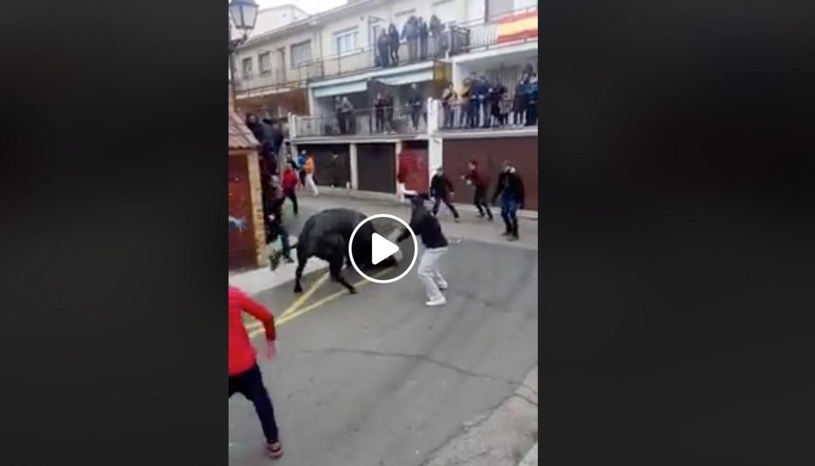 VIDEO // VALDEMORILLO (10/02/2019) – Un toro de Miura s’arrête sur le parcours de l’encierro, moment de panique…